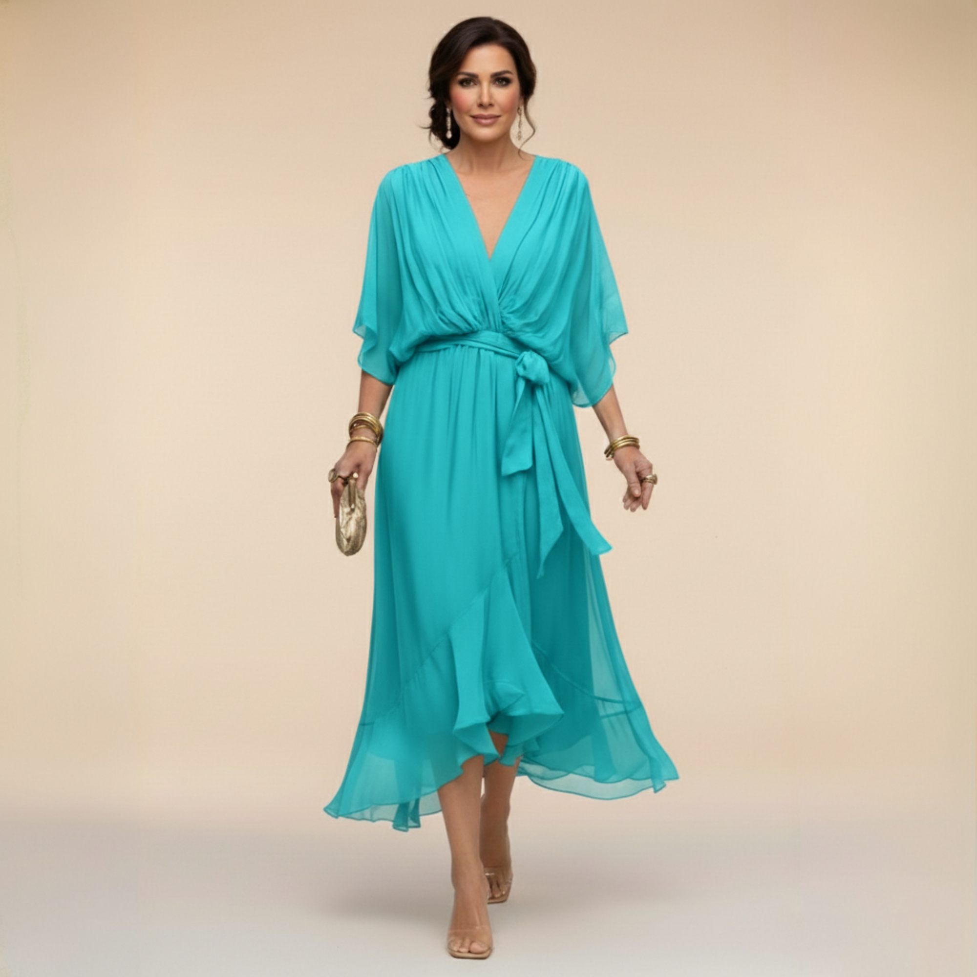 VIOLA | VESTITO CON SCOLLO A V