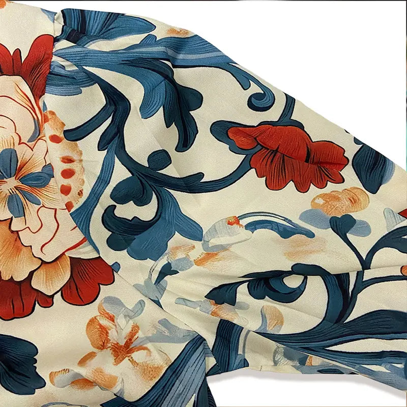 SERENITY™ - Blouse imprimée à fleurs vintage chic