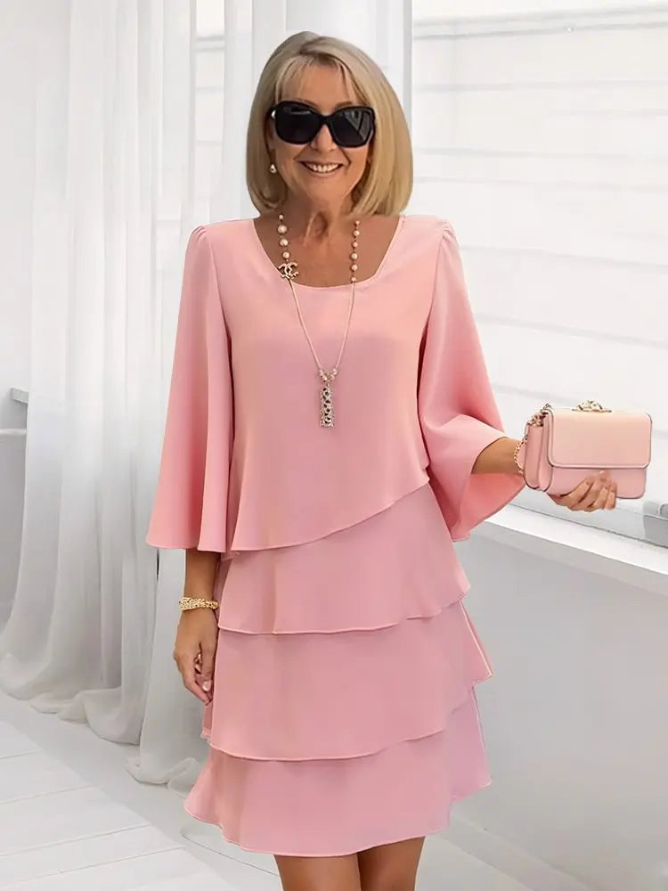 Catherine | Robe à Volants Confort Élégante