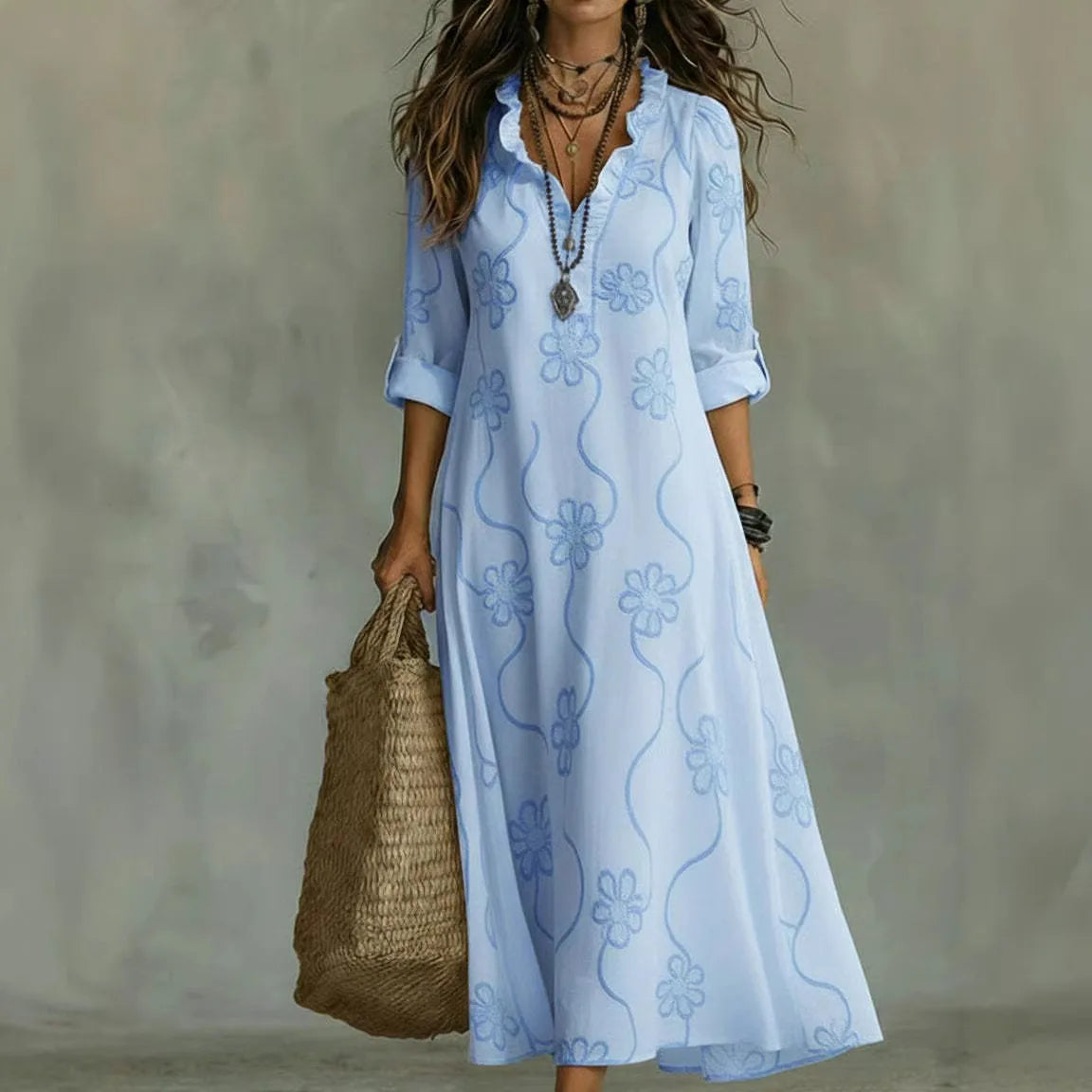 Sienna | Robe d'Été Fleurie à Effet Ventre Plat