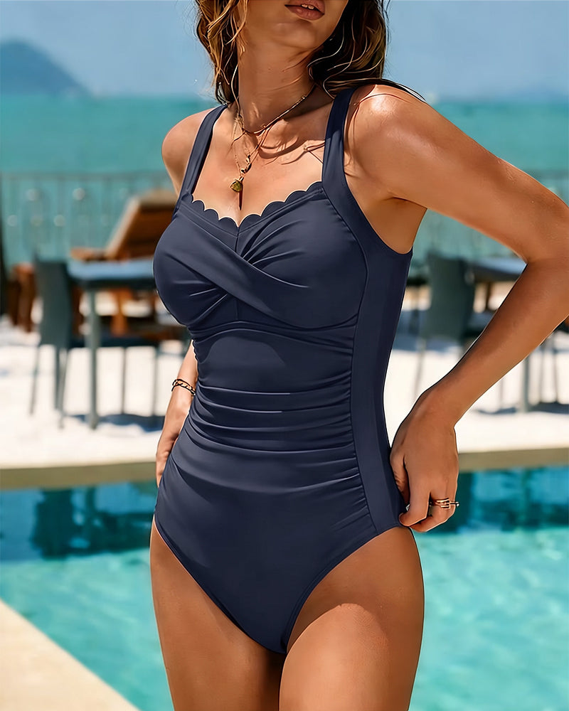 Aurelia | Maillot de Bain Une Pièce Élégant à Détail Croisé