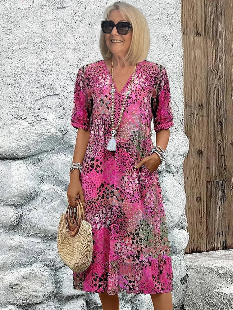 Anthea | Robe Midi Florale Élégante