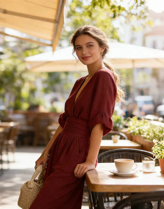 Daniela - Combinaison élégante à décolleté en V
