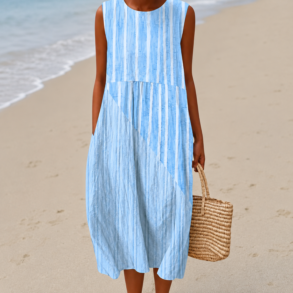 Livia™ | Robe Midi Fleurie Légère à Effet Ventre Plat