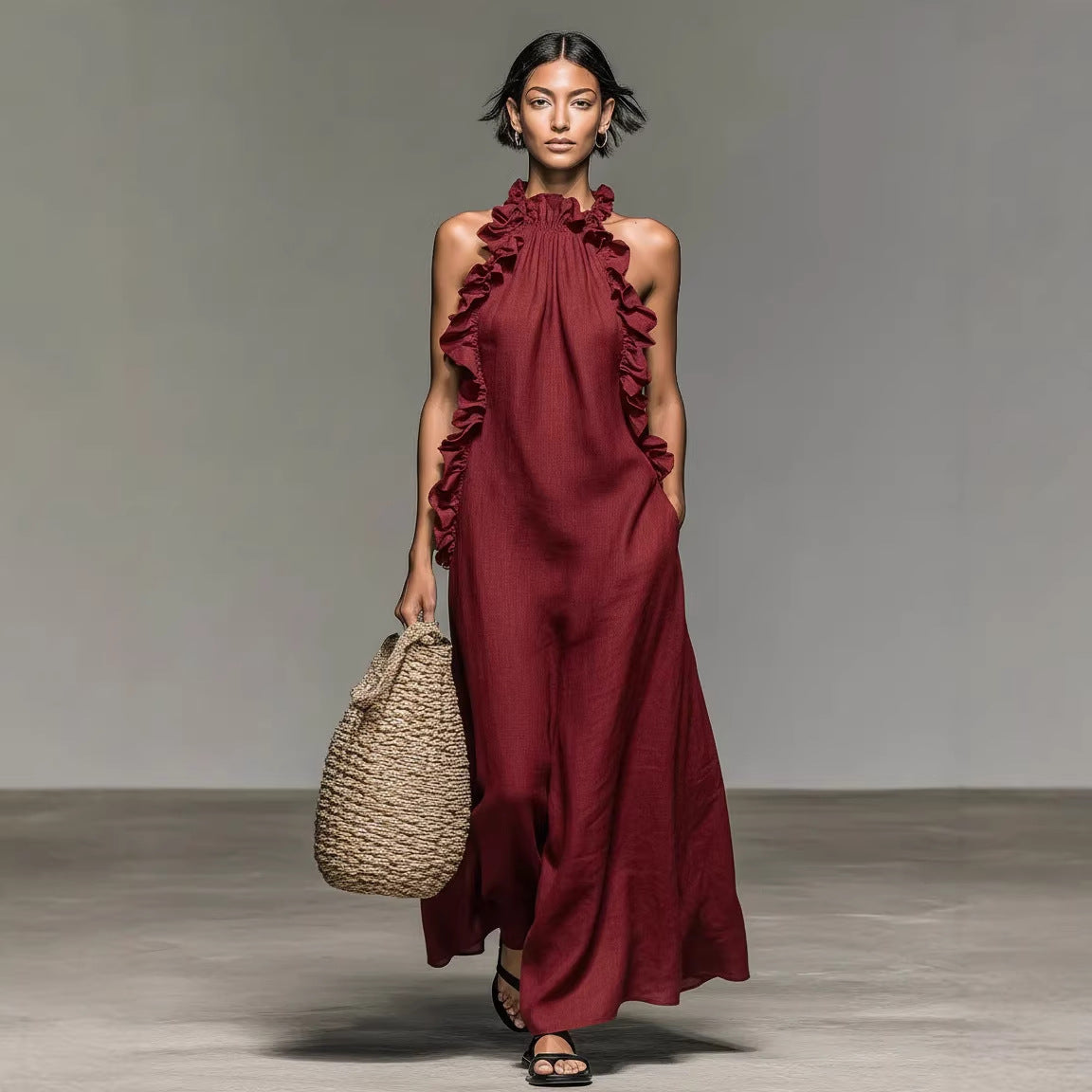 Aurelia | Robe Maxi Bohème à Volants