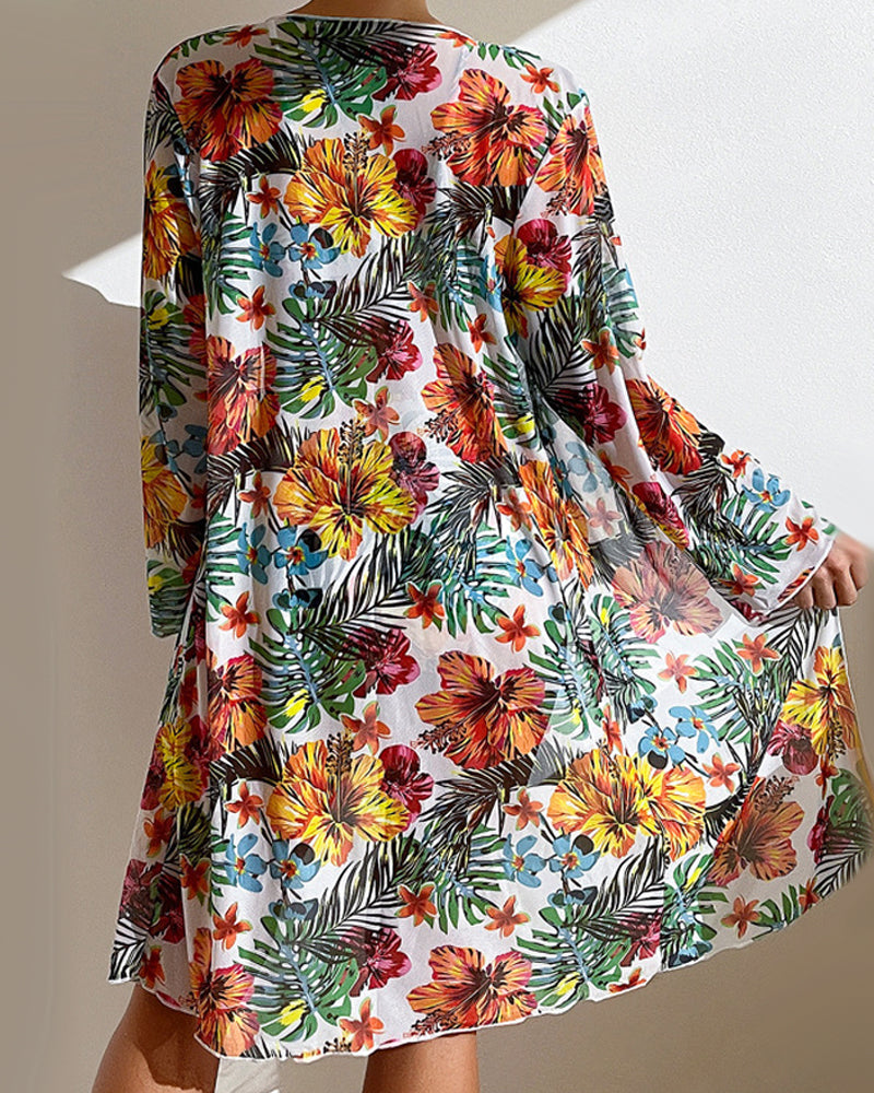 Luisa – Bikini avec paréo à motif floral