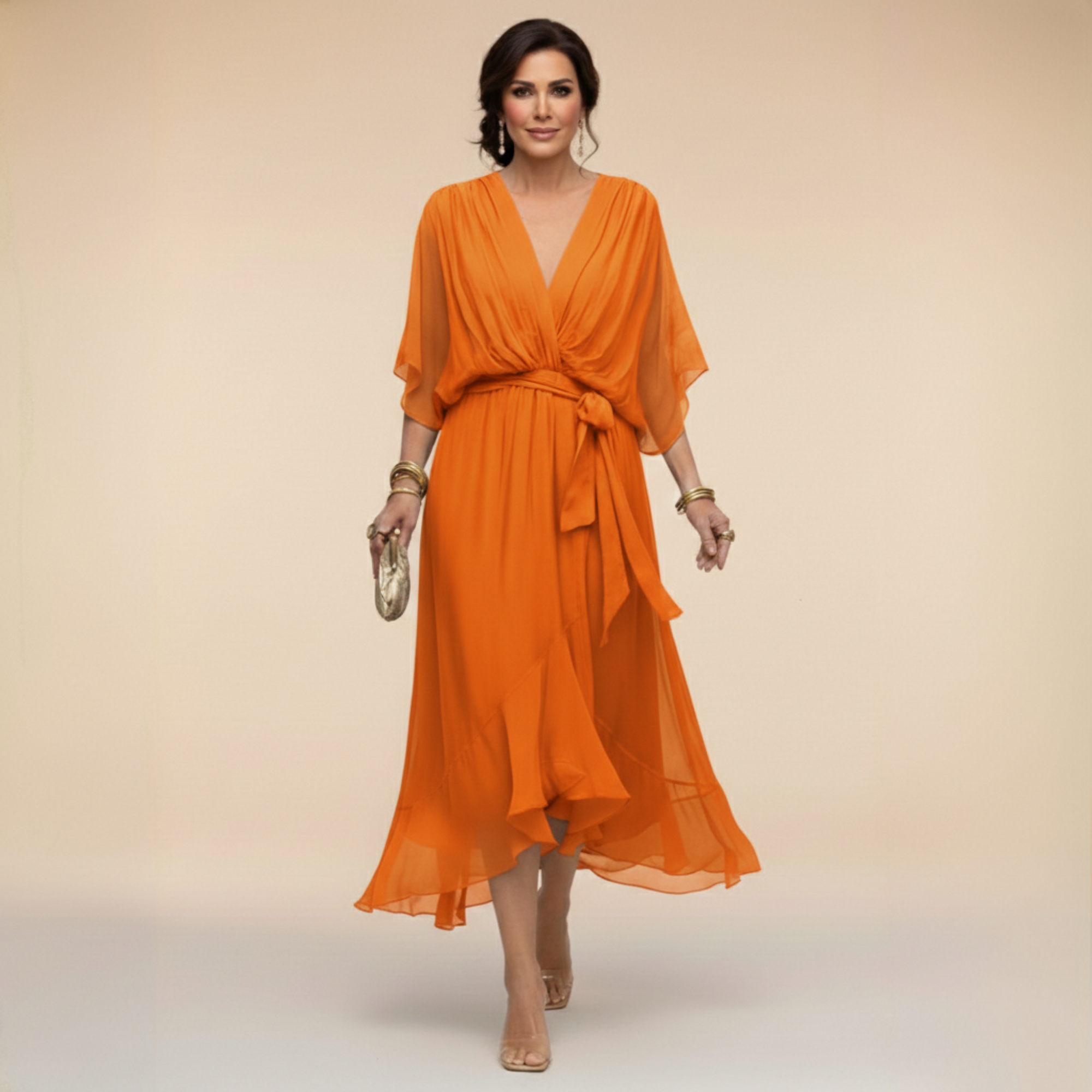 VIOLA | VESTITO CON SCOLLO A V