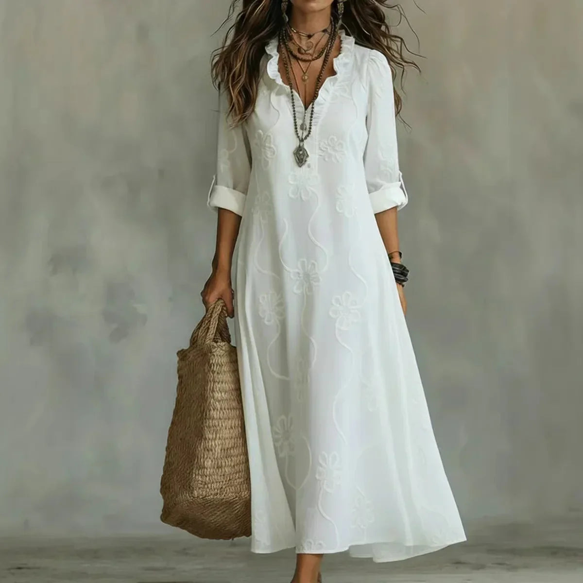 Sienna | Robe d'Été Fleurie à Effet Ventre Plat