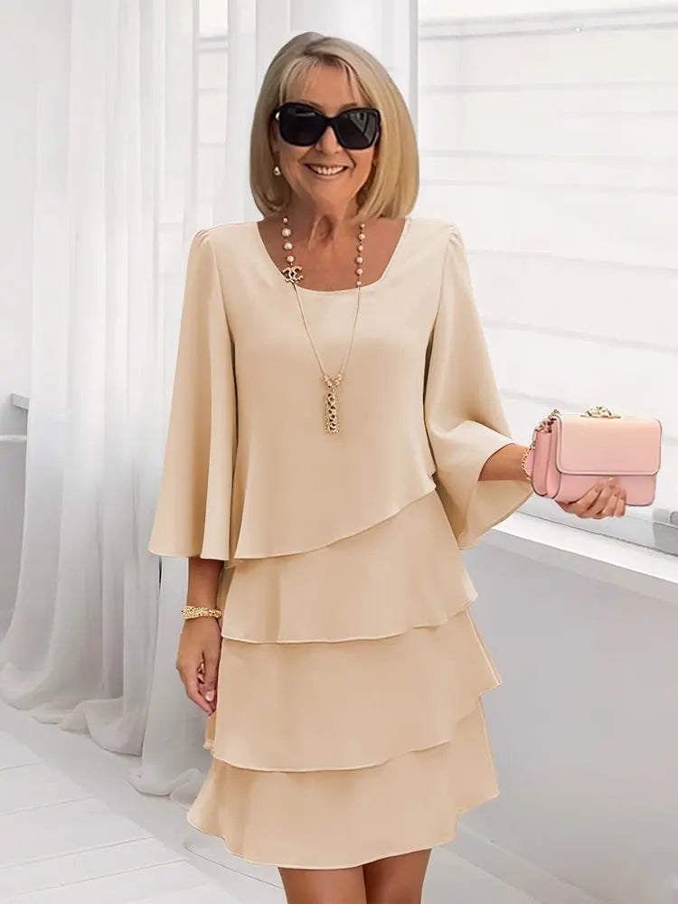 Catherine | Robe à Volants Confort Élégante