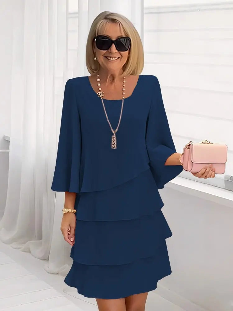 Catherine | Robe à Volants Confort Élégante