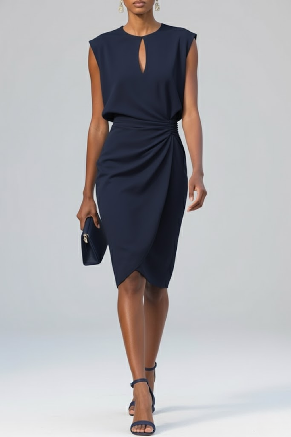 Ruca | Robe midi élégante drapée