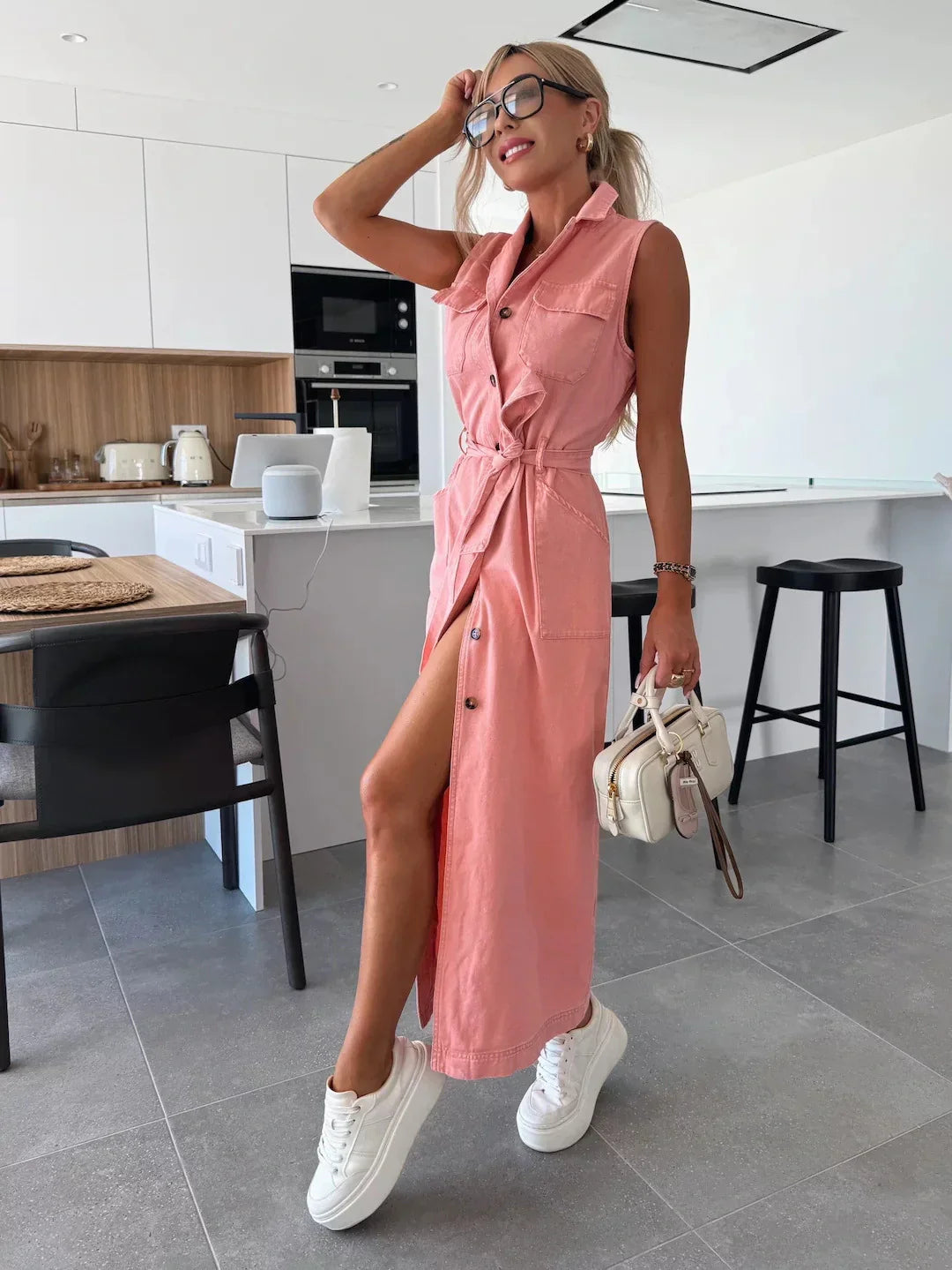 Isabelle | Robe Longue en Denim