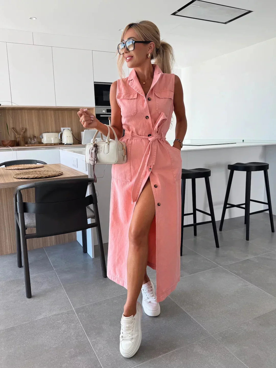 Isabelle | Robe Longue en Denim