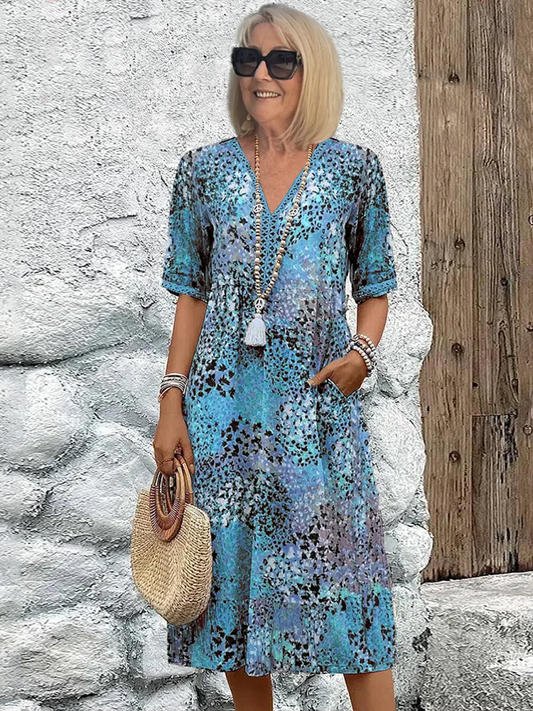 Anthea | Robe Midi Florale Élégante