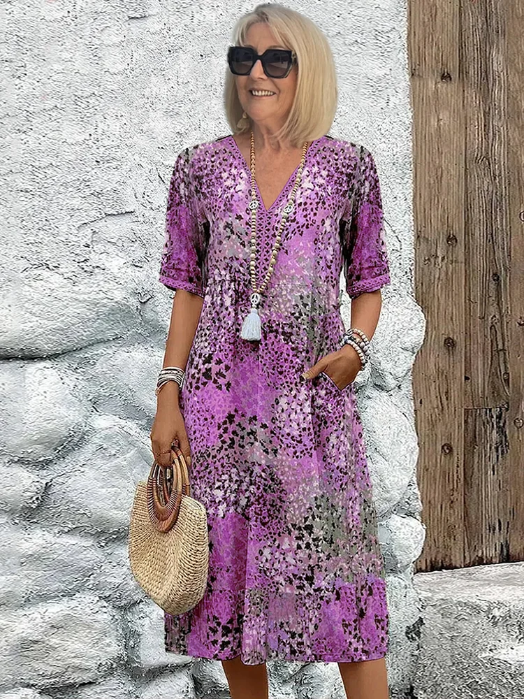 Anthea | Robe Midi Florale Élégante