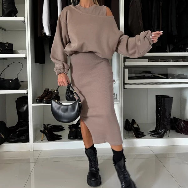 Naihara - Conjunto Vestido y Suéter